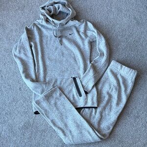 Nike Light Heathered Sweater Hoodie & Straight Pant Set